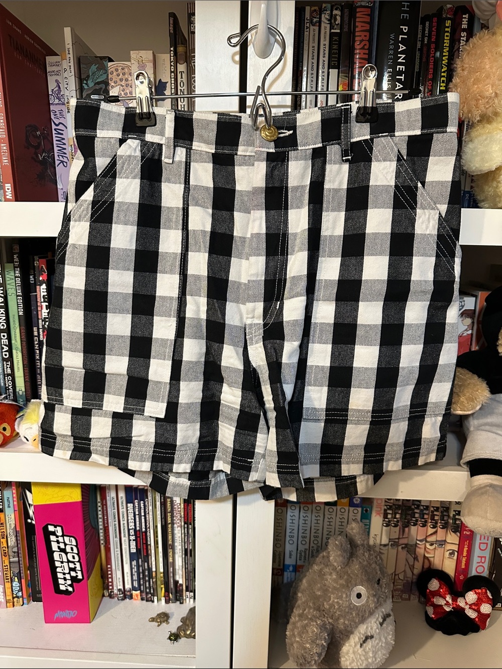 Big Bud Press Black and White Checkered Work Shorts